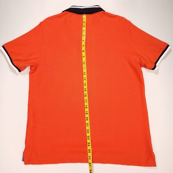 Pyscho Bunny by Robert Godley Mens Orange Polo Shirt Pima Cotton Size 5 NWOTs - Picture 11 of 12